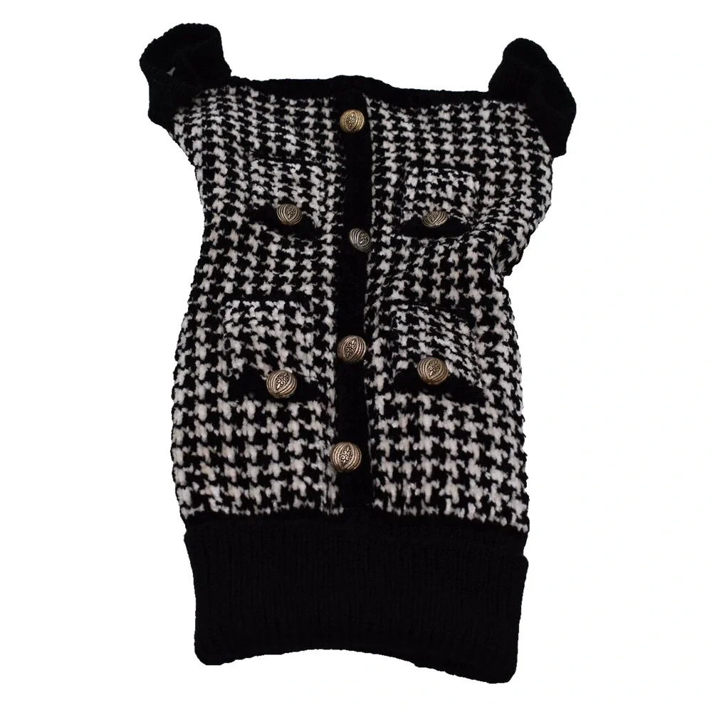 MAXX'S CLOSET Herringbone Sweater for Small Dogs & Puppies 14
